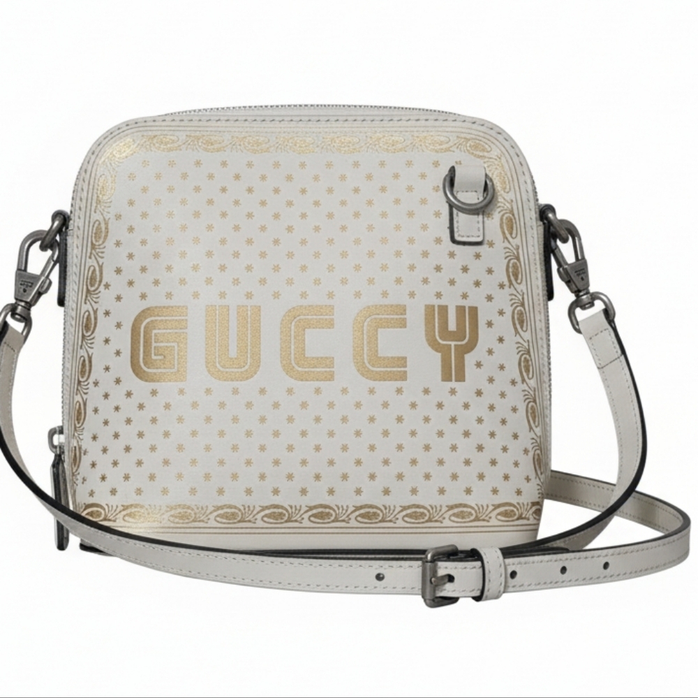 Gucci Guccy Sega Mini Dome Crossbody Bag White Gold - Picture 3 of 16